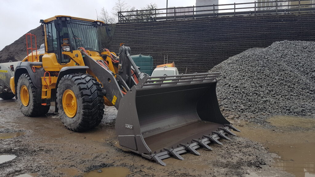 Rock Bucket pictured on a client site.