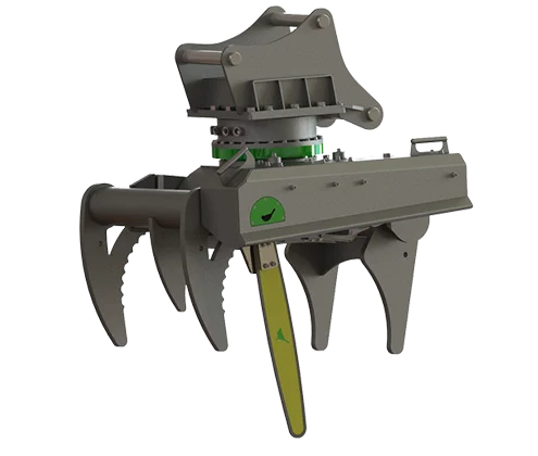 Log & Wood Grapple with Saw Bar Module